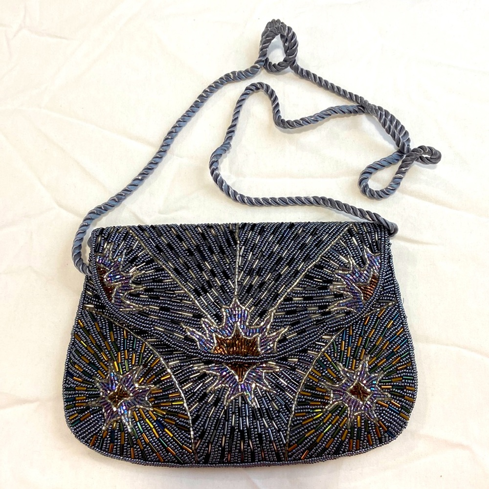 NWOT Vintage Beaded Crossbody Bag Handbag